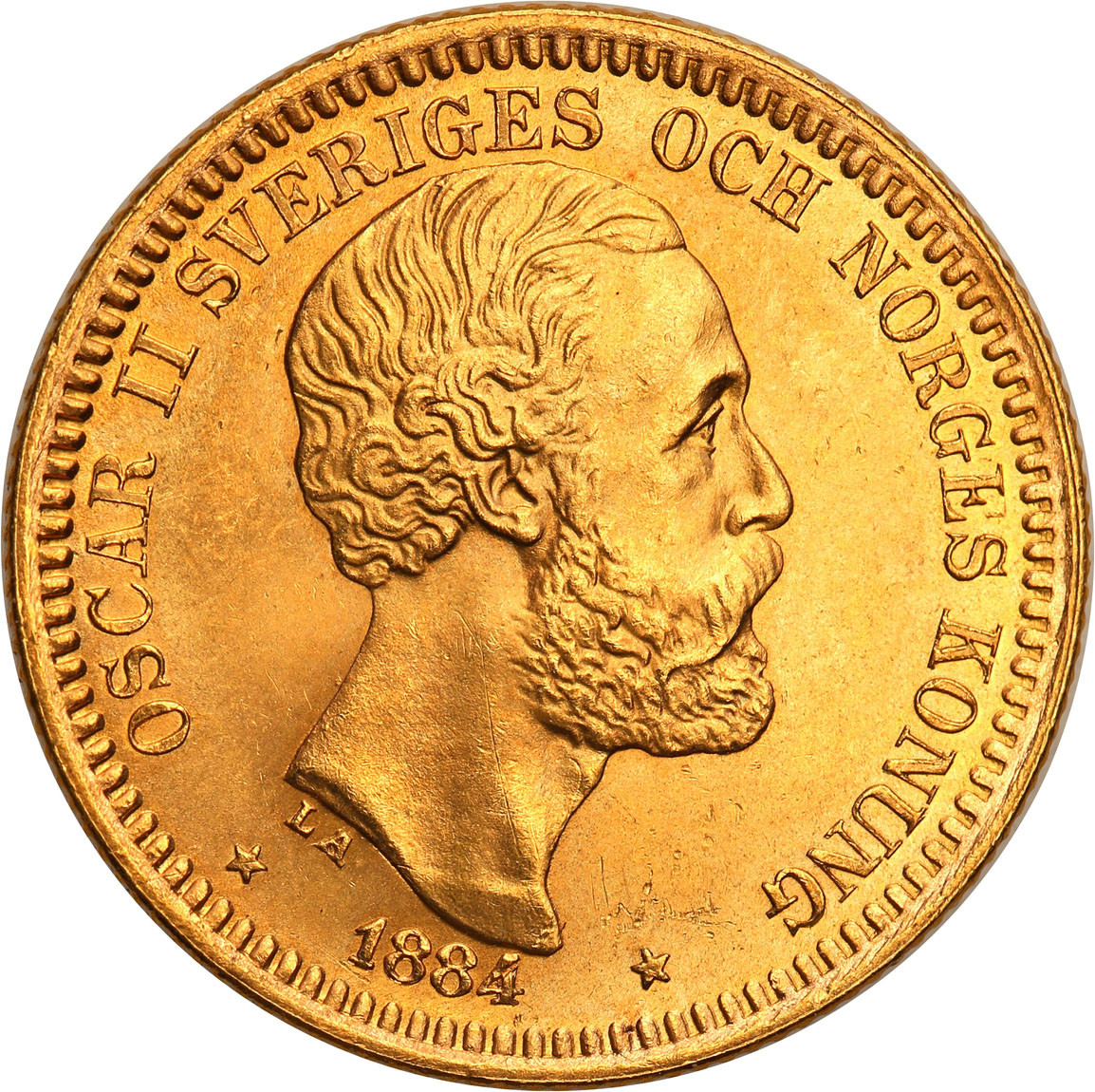 Szwecja. Oskar II. (1872-1907). 20 koron 1884, Sztokholm